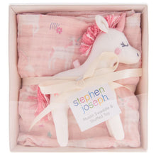 Muslin Blanket and Stuffed Animal