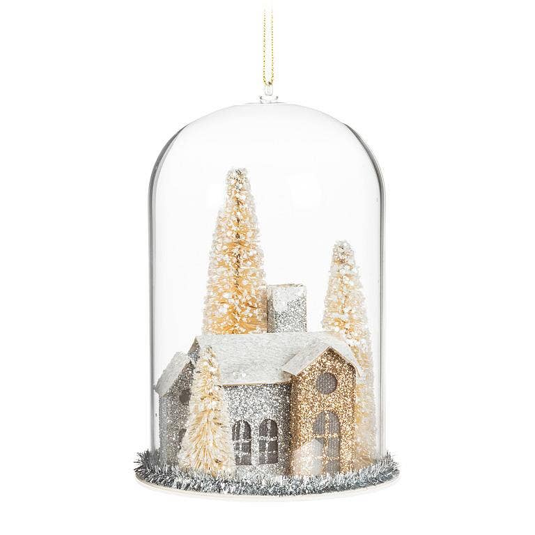 Glitter House Dome Ornament-5