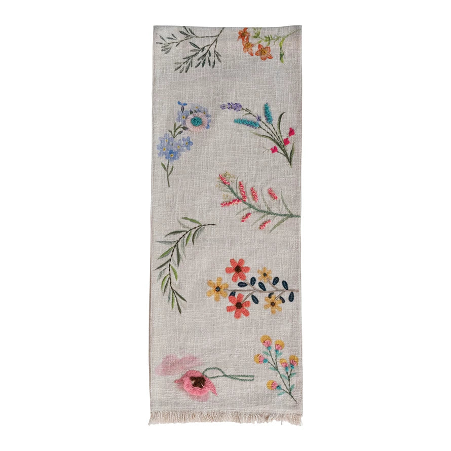 Floral Embroidered Runner
