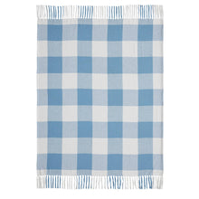 Buffalo Check Blue Woven Throw 50x60