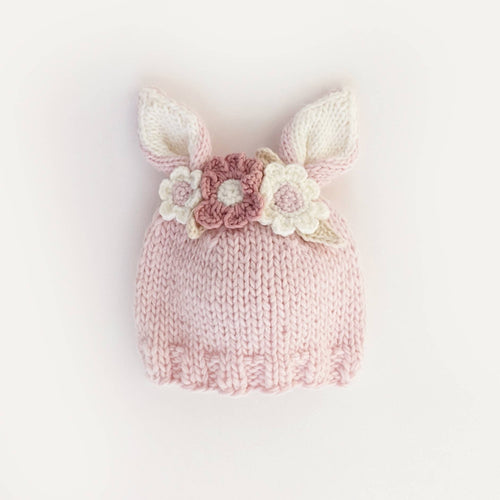 Flower Bunny Beanie Blush (6-24 months)