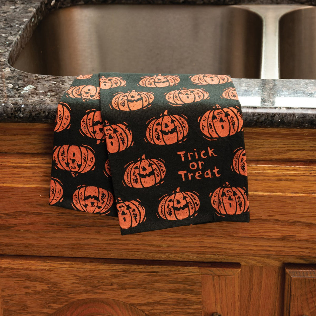 Trick Or Treat Pumpkins Kitchen Towel