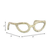 Gold Metal Abstract Cat Eye Glasses