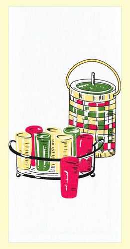 Keeping Cool Picnic Retro Flour Sack Kitchen Towel