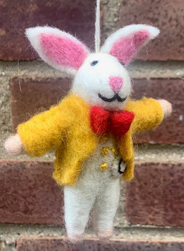 Rabbit ornament, yellow coat