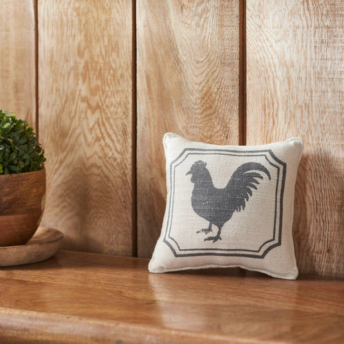 Rooster Silhouette Pillow 6x6