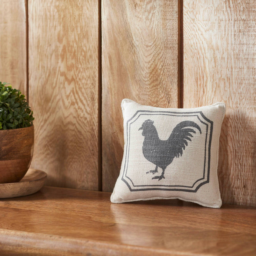 Rooster Silhouette Pillow 6x6