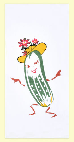 Mrs. Pickle Retro Flour Sack Kitchen Tea Towel