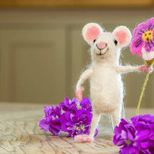 Mouse Holding Pansy