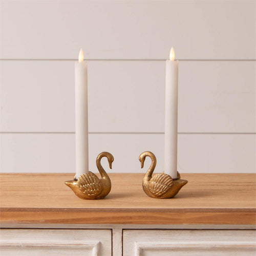 Swan Tapered Candle Holder