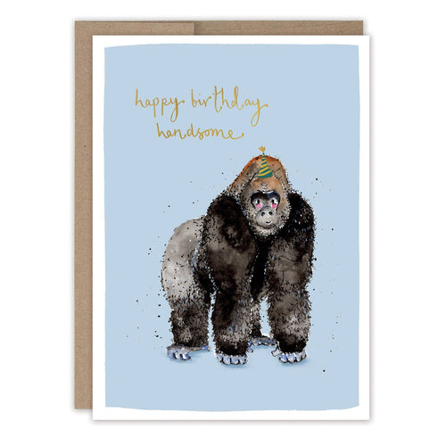 Handsome Gorilla Birthday Card