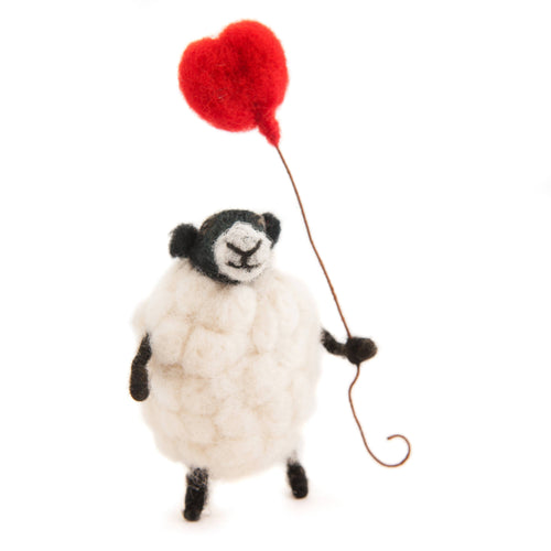 Sheply Sheep with Heart Balloon