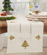 Embroidered Christmas Tree Runner 16"x72"