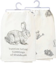 Bunnies Bring Blessings Abundance Kitchen Towel