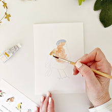 Backyard birds paintable watercolor notecard set