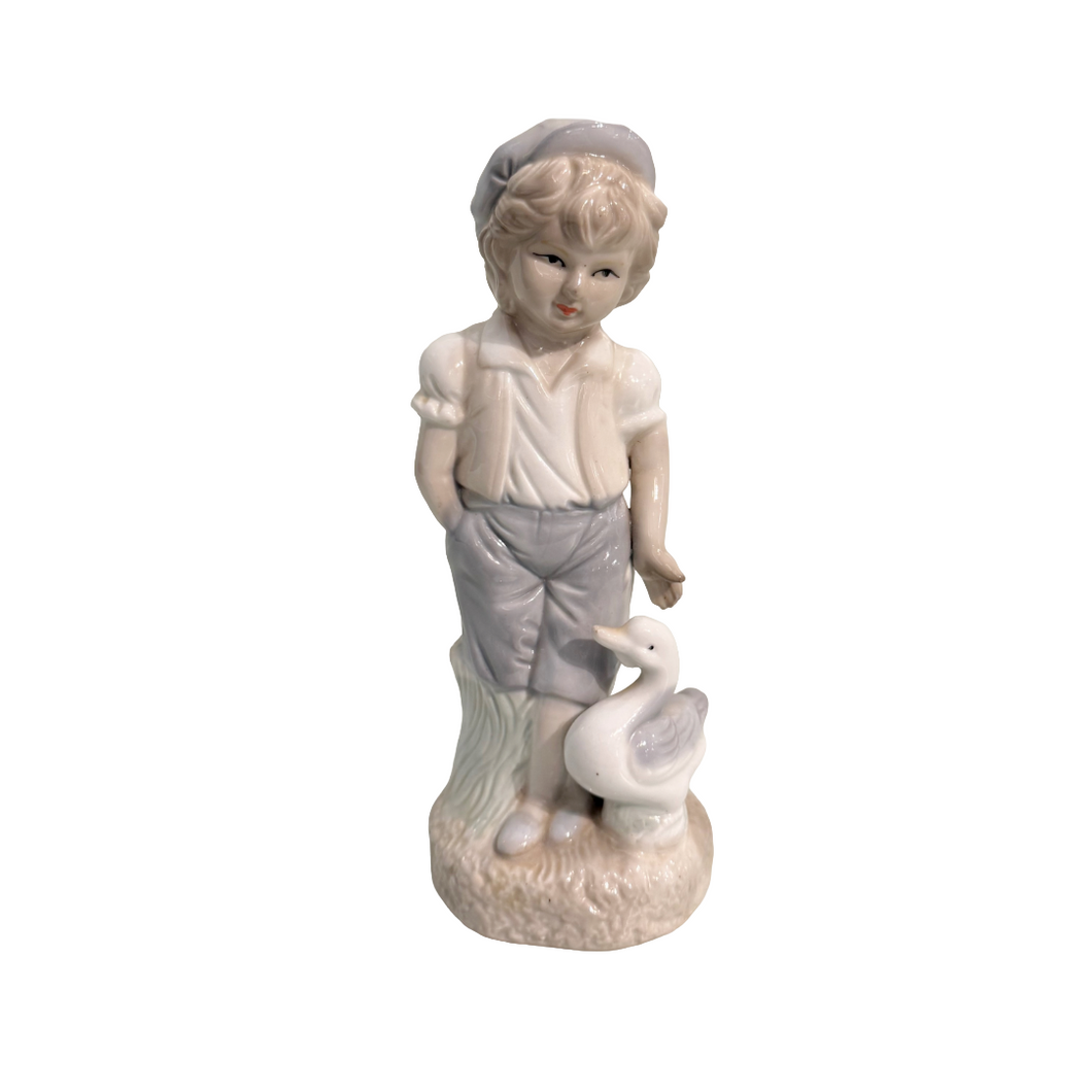 Vintage Porcelain Boy Figurine