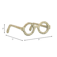 Gold Metal Abstract Round Glasses