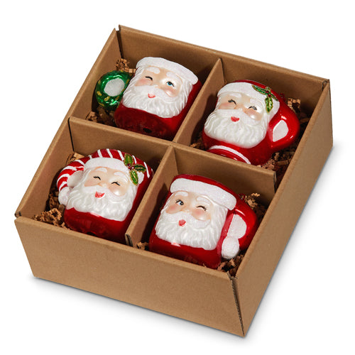 Box of Santa Mug Ornaments