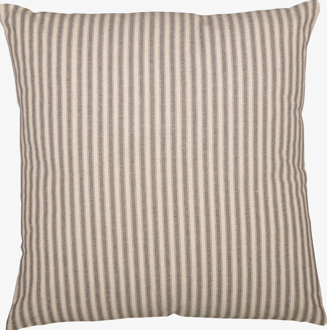 Charcoal Ticking Stripe pillow