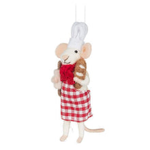 Pastry Chef Mouse Ornament - 6"H