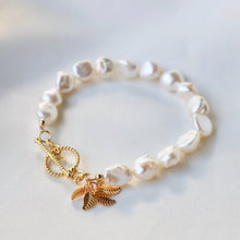 KESHI NUGGET PEARL BRACELET: GOLD