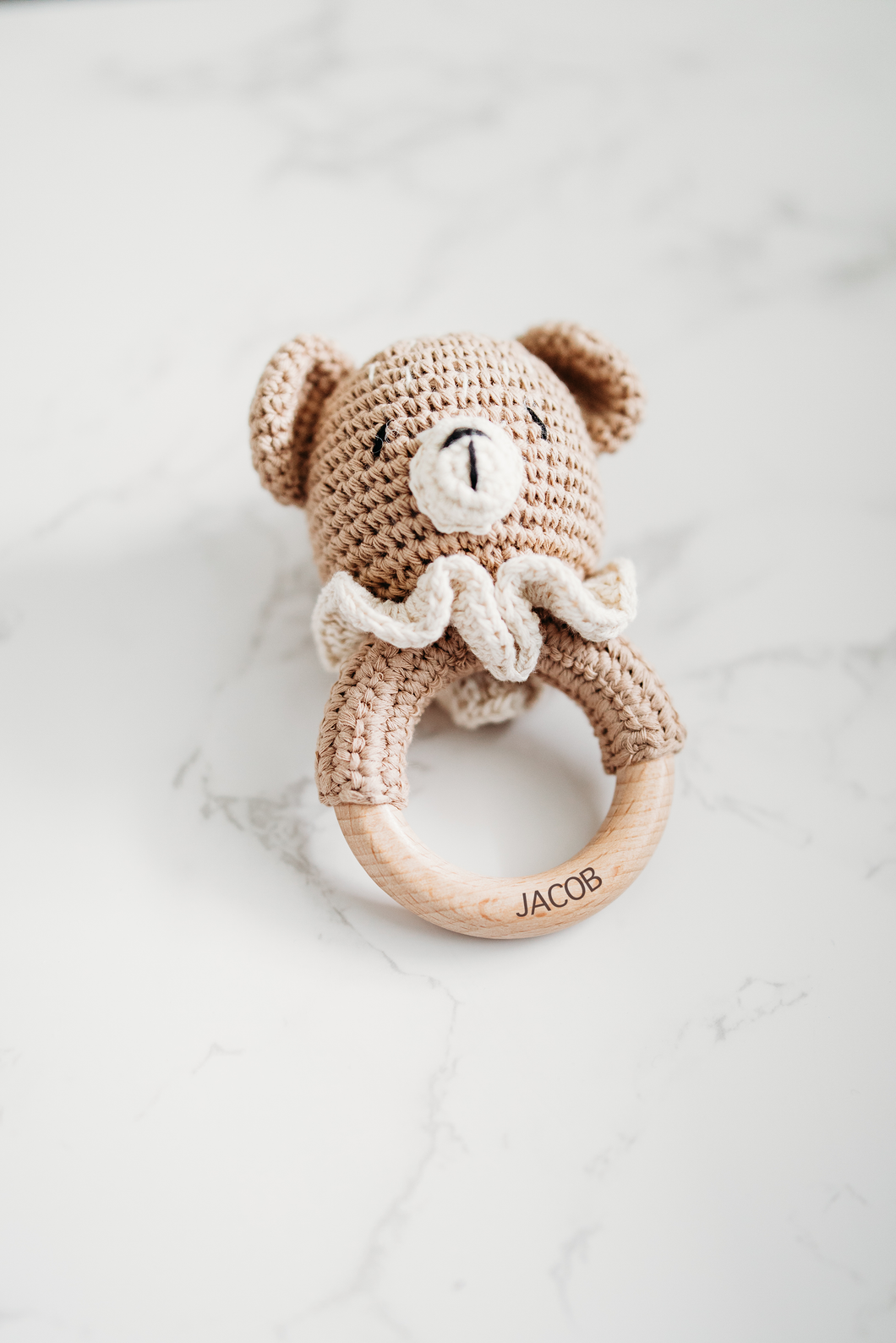 Bear Crochet Baby Rattle