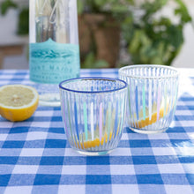 Blue & White Fabric Gingham Tablecloth