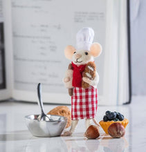 Pastry Chef Mouse Ornament - 6"H