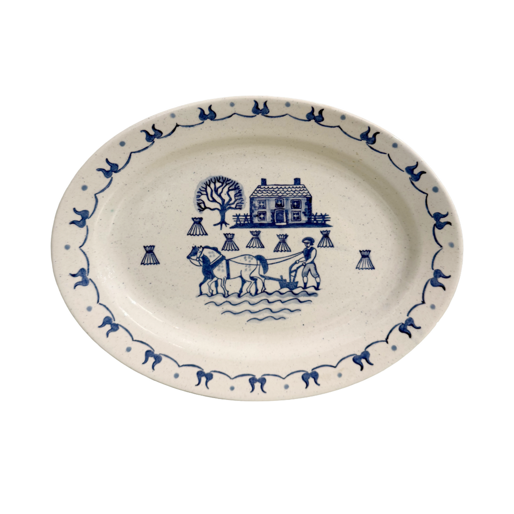 Vintage Metlox Provincial Blue Serving Platter