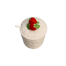 Vintage Strawberry Ceramic Sugar Jar