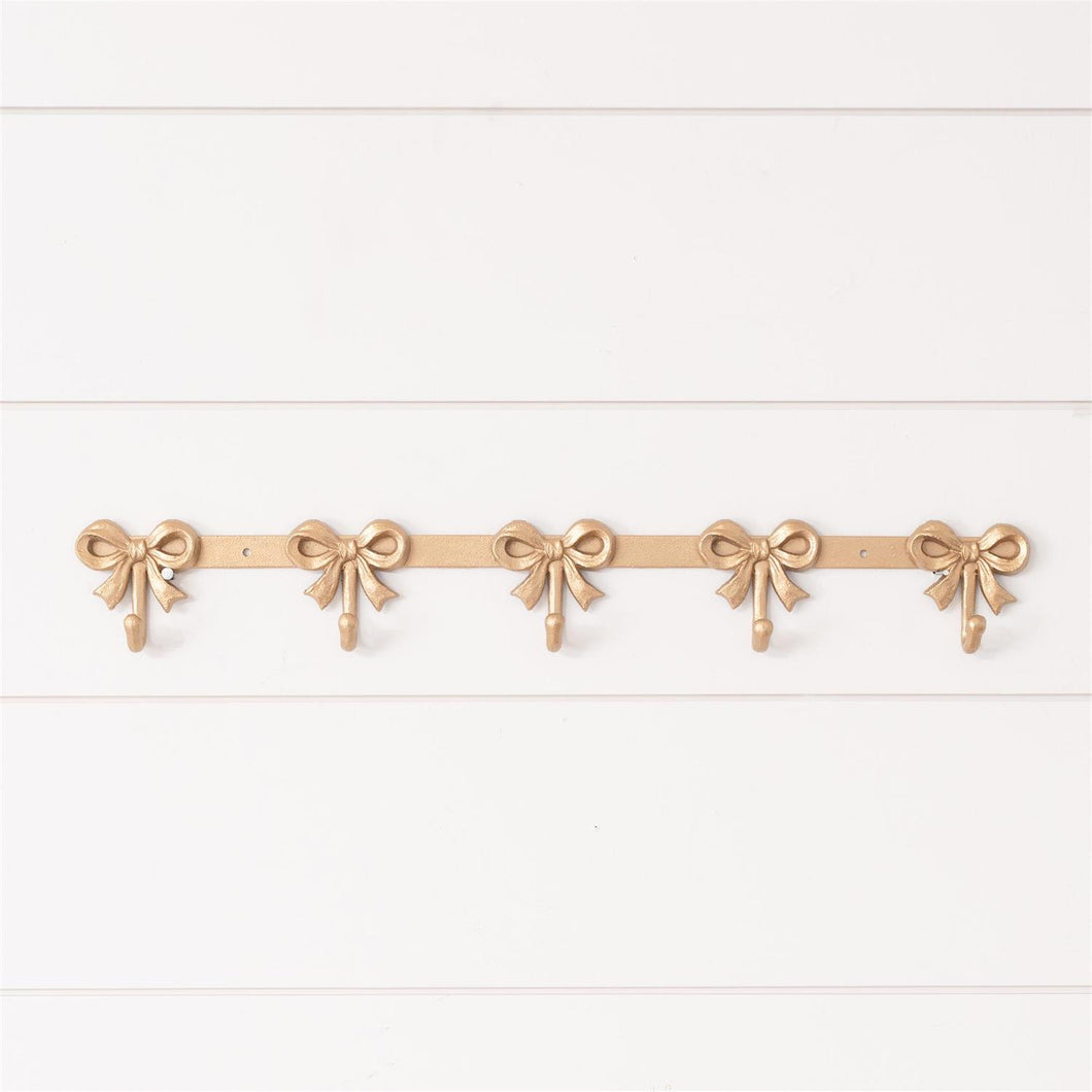Gold Bow Hook Rack