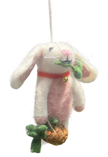 Felt ornament, super cute bunny