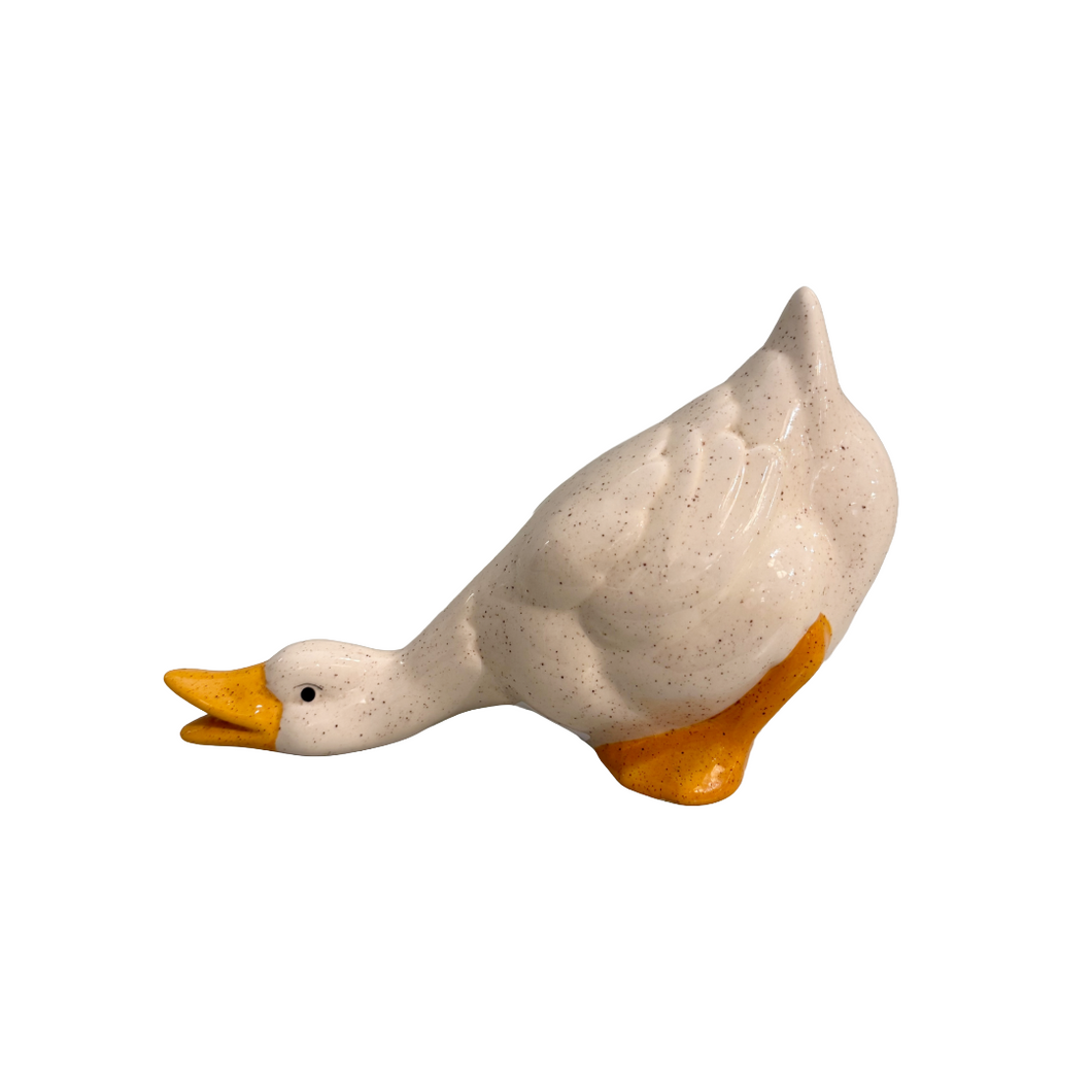 Vintage Speckled Grazing Goose