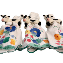 Ceramic Cow Napkin Ring Set
