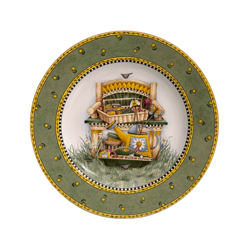Whimsical Cottage Garden Decorative Plate