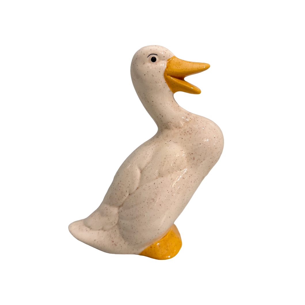 Vintage Speckled Goose Figurine
