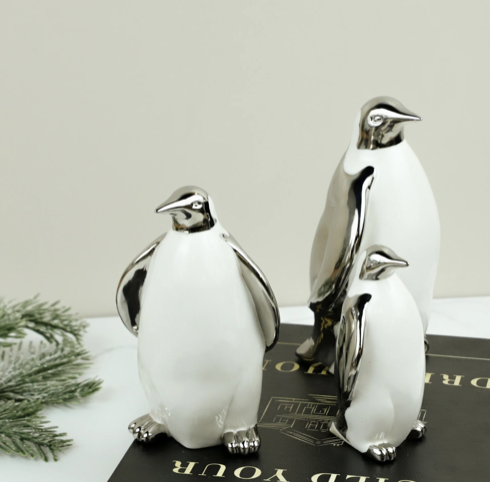 Silver and White Penguin