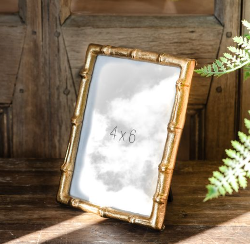 4x6 Gold Bamboo Style Photo Frame