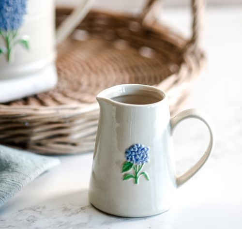 Blue Hydrangea Creamer Pitcher