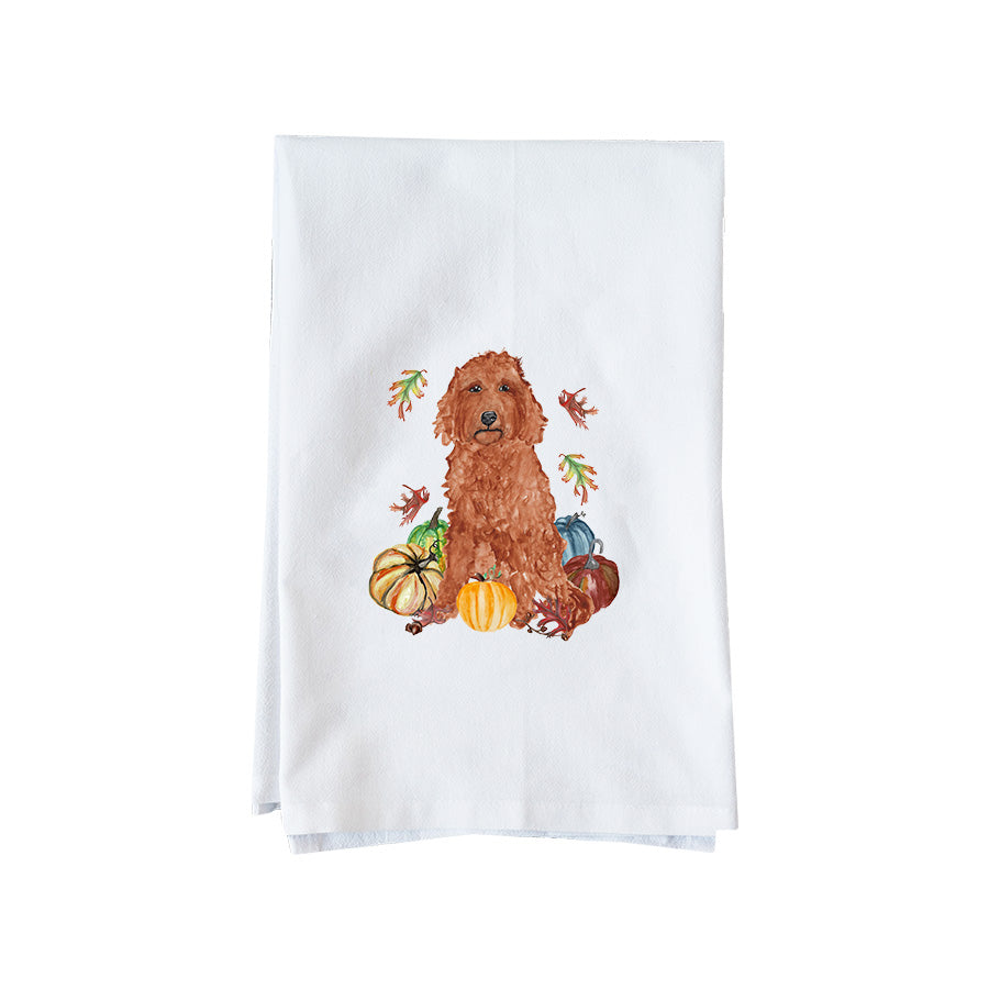Apricot Fall Doodle Towel