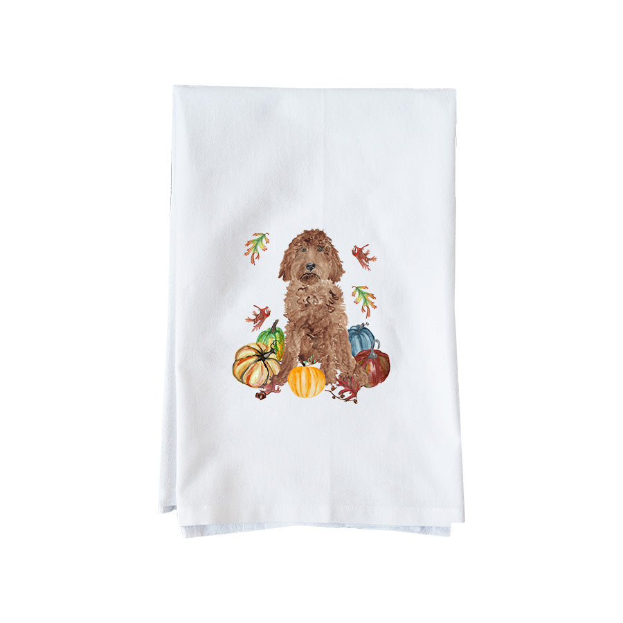 Chocolate Fall Doodle Towel
