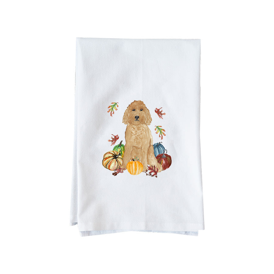 Tan Fall Doodle Towel