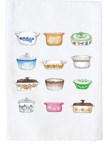 Vintage Casserole Collage Towel