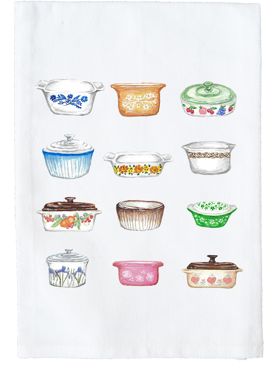 Vintage Casserole Collage Towel