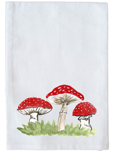Red Mushroom Trio Towel