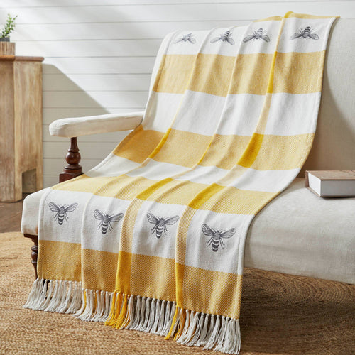 Buzzy Bees Woven Throw 50x60