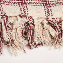 Burgundy Plaid Throw