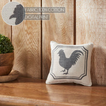 Rooster Silhouette Pillow 6x6