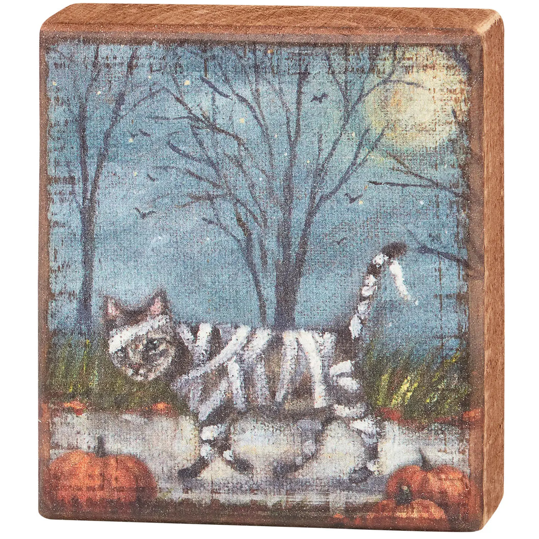 Cat Mummy Block Sign