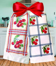 Sweet Cherries Retro Flour Sack Kitchen Towel